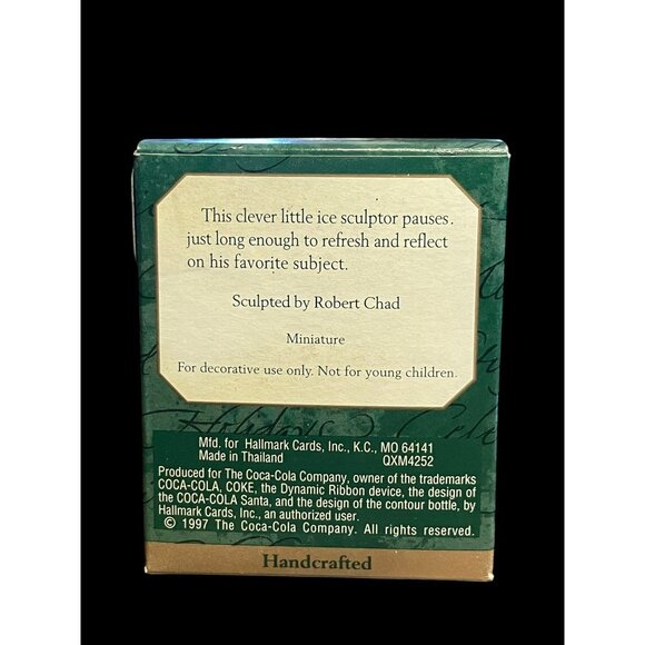 1997 Hallmark Keepsake Christmas Ornament Ice Cold Coca-Cola Miniature Santa - Picture 5 of 5